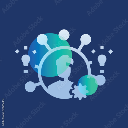 Personality traits glassmorphism illustration.