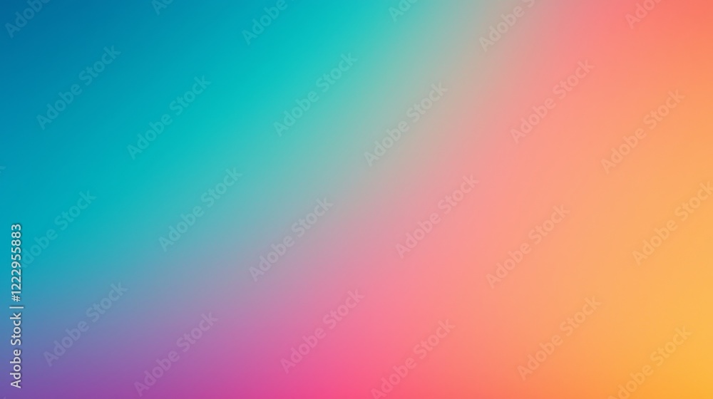 Fototapeta premium A vibrant gradient background blending blue, teal, pink, and orange hues, creating a lively and modern aesthetic.