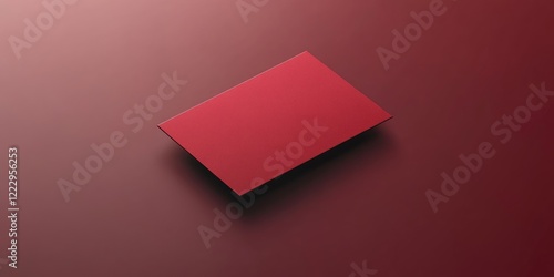 Sophisticated Deep Burgundy Business Card Template with Blank Space for Custom Text or Branding photo