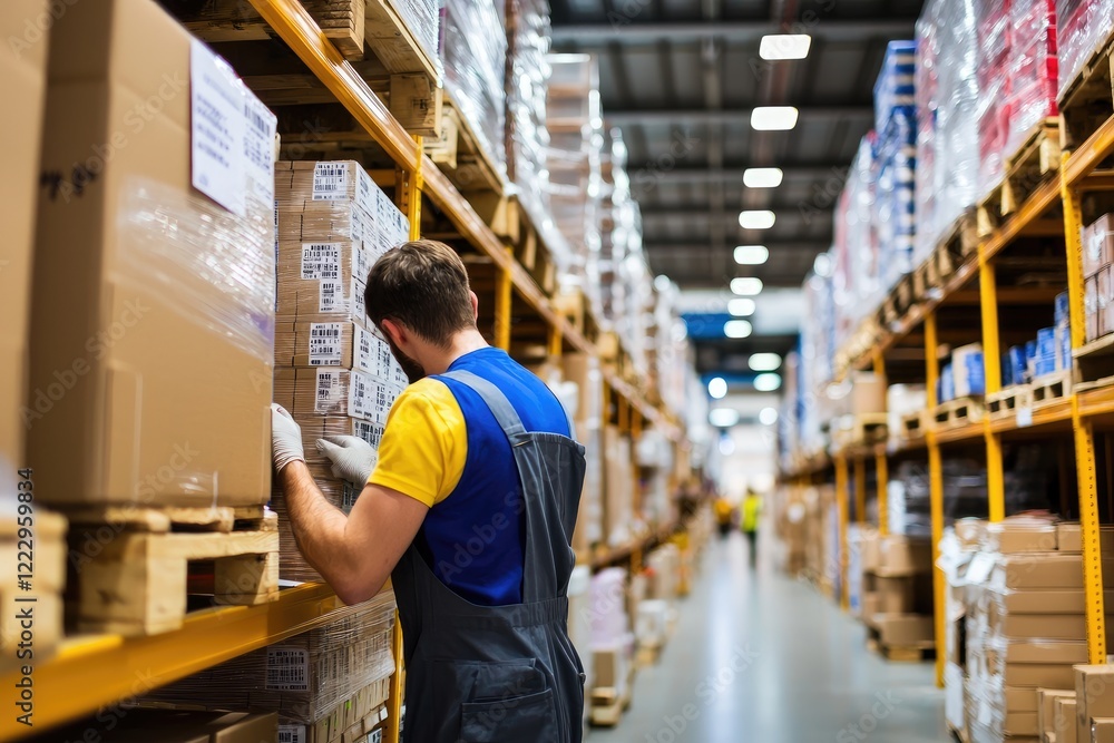 streamlined inventory systems, close-up of a worker scanning barcodes on products in a tidy warehouse, neutral background, streamlined inventory systems, close-up of a worker scanning barcodes on products in a tidy warehouse, neutral background,