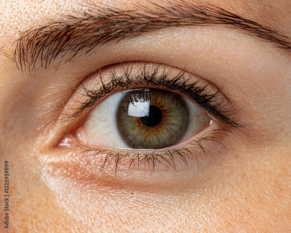 Obraz premium Cheek close-up showing light pigmentation under studio lighting