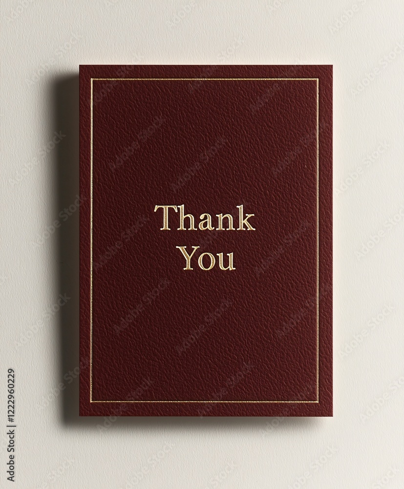 Fototapeta premium Expressing Gratitude Deep Maroon Thank You Card Design for Any Occasion