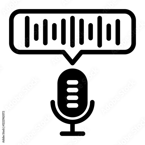 Audio Icon With Trendy Mixed Style (Line and Glyph)