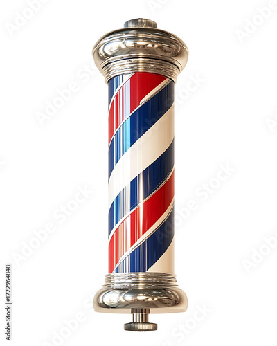 Wallpaper Mural spiral red blue barber pole on White Background Torontodigital.ca