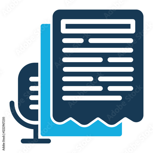 Text Icon With Trendy Duo Tone Style