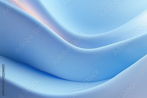 Abstract blue waves flowing, soft light, background texture, website design