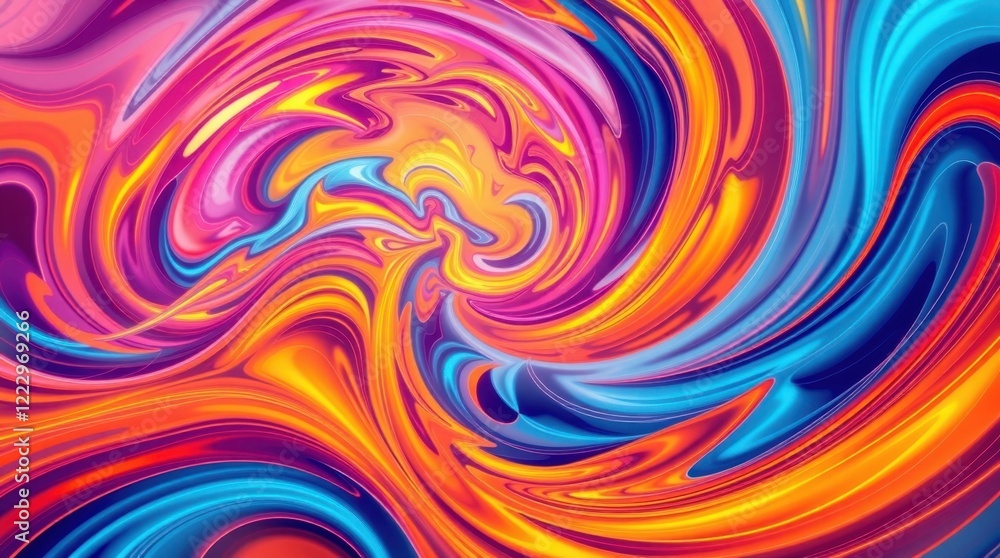 Vibrant swirls of color create a mesmerizing dance on canvas inviting exploration of emotion and imagination Vibrant swirls of color create a mesmerizing dance on canvas inviting exploration of emotion and imagination