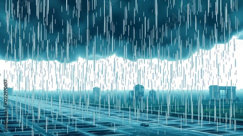 Acid Rain Damage, Weather, Nature Disaster Illustrations