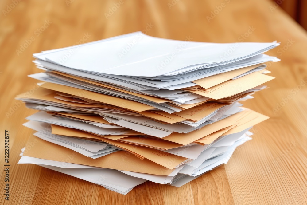 A sleek desk with neatly stacked business documents and a laptop, soft lighting, neutral background, A sleek desk with neatly stacked business documents and a laptop, soft lighting, neutral background,
