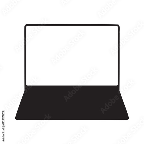 Laptop Silhouette Vector Illustration