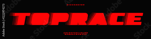 Thick dynamic font, bold action letters, wide heavy font for racing headlines, automotive lettering, race logo, velocity and power typography, sport label. Vector typography.