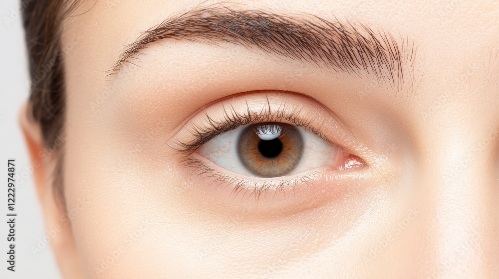 Fototapeta premium Eyes close-up showcasing subtle under-eye pigmentation