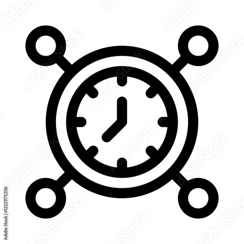 sequential process line icon