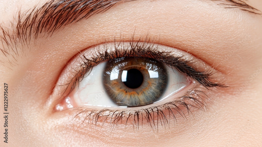 Obraz premium Eyes close-up showcasing subtle under-eye pigmentation