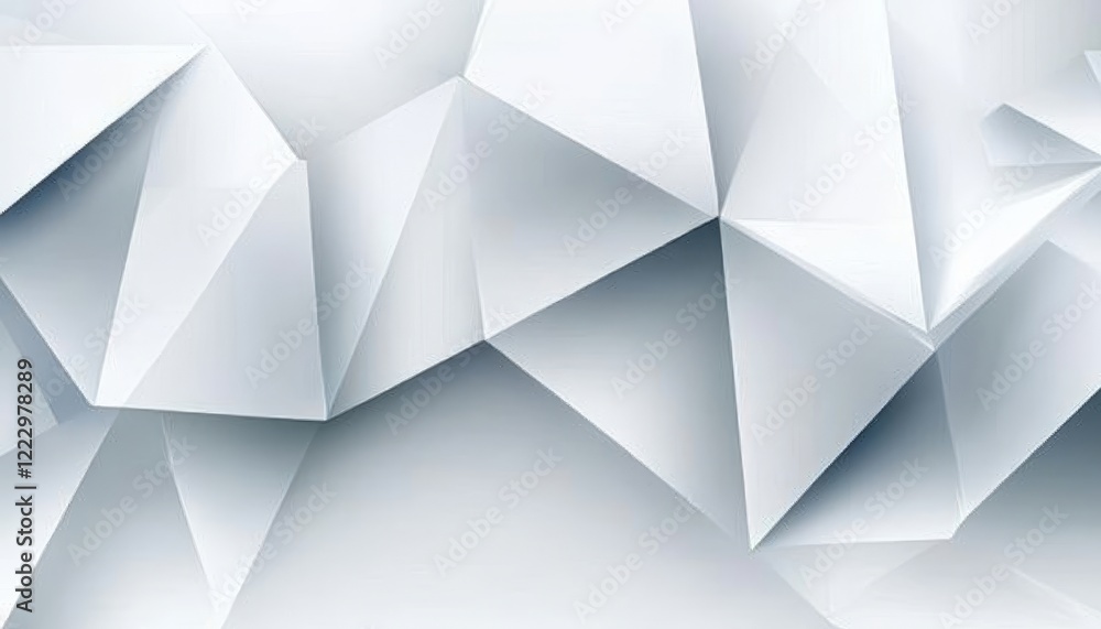 Abstract Background, Geometric Polygonal Design with Elegant White Shades, Modern Minimalist Style Abstract Background, Geometric Polygonal Design with Elegant White Shades, Modern Minimalist Style