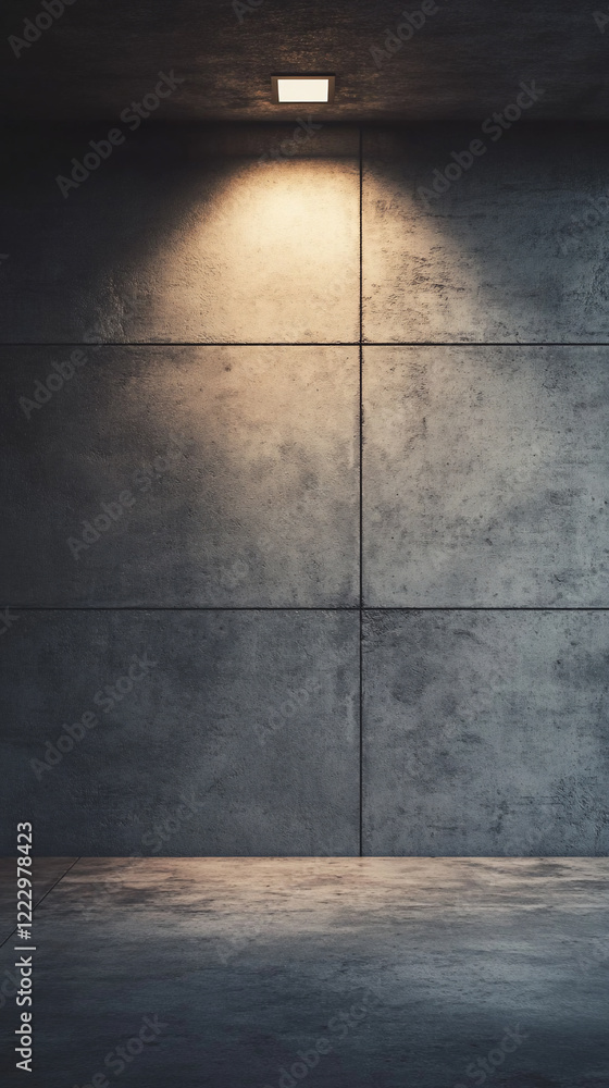 A minimalist concrete wall illuminated by two warm lights, creating a serene atmosphere for photography A minimalist concrete wall illuminated by two warm lights, creating a serene atmosphere for photography