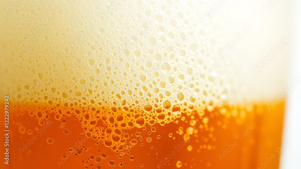 Close-Up Beer Foam, Crisp & Detailed Close-Up Beer Foam, Crisp & Detailed