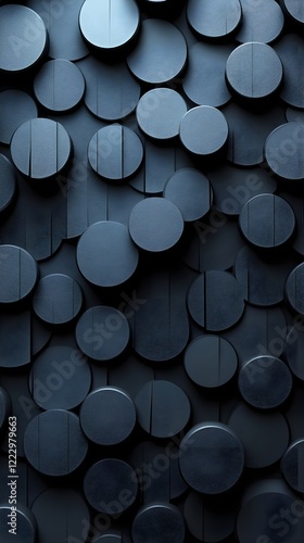 A background of random geometric shapes in monochromatic tones