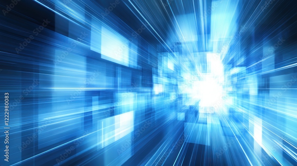 Abstract design with blue hues, conveying a sense of motion and technology. Abstract design with blue hues, conveying a sense of motion and technology.