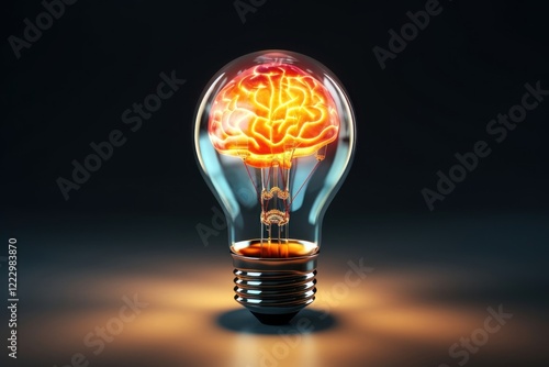 Light bulb with brain lightbulb innovation electricity.
