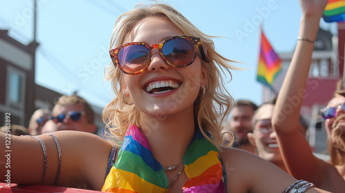 Participants in the annual event for the protection of human rights and civil equality - Gay Pride Parade photo