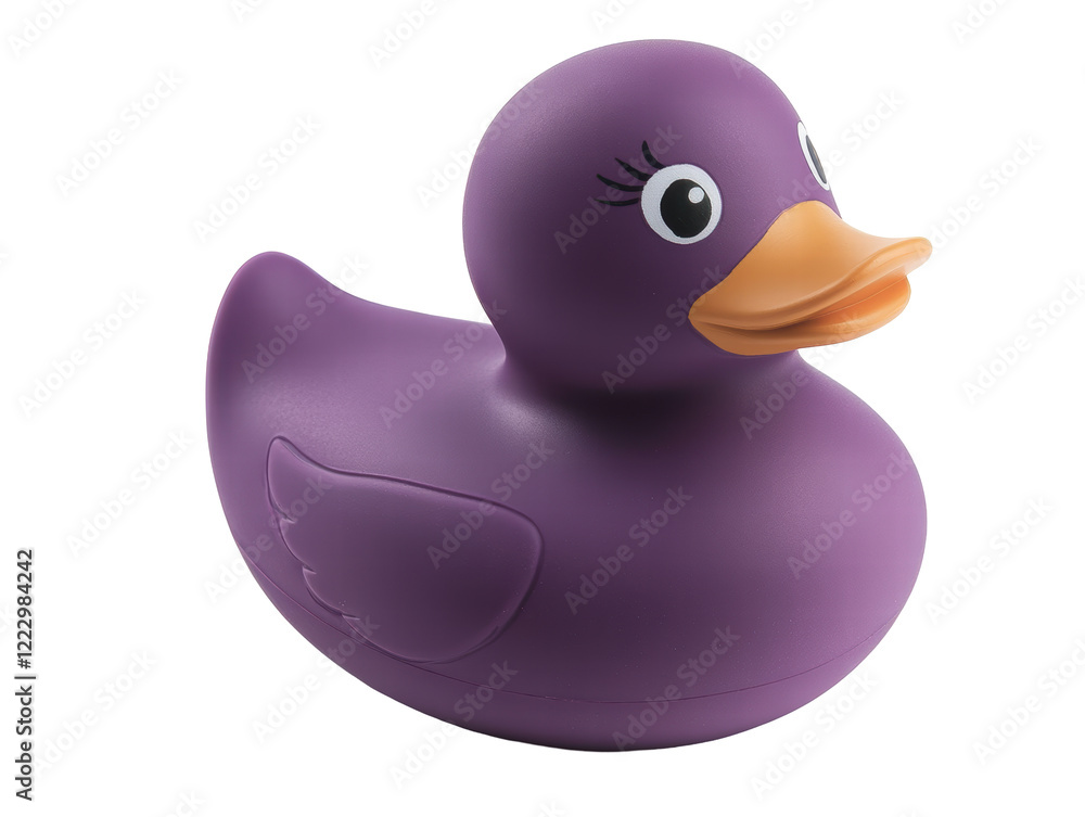 Isolated Purple rubber duck toy Isolated Purple rubber duck toy