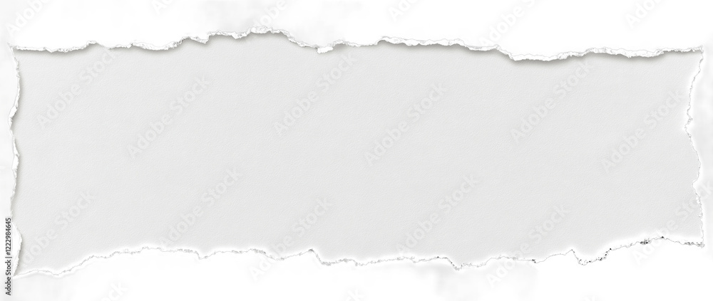 White Paper Tear Border With Torn Edge On Transparent Background A White Blank Sheet With Ripped Edge A Wide Banner Template Generative Ai. White Paper Tear Border With Torn Edge On Transparent Background A White Blank Sheet With Ripped Edge A Wide Banner Template Generative Ai.