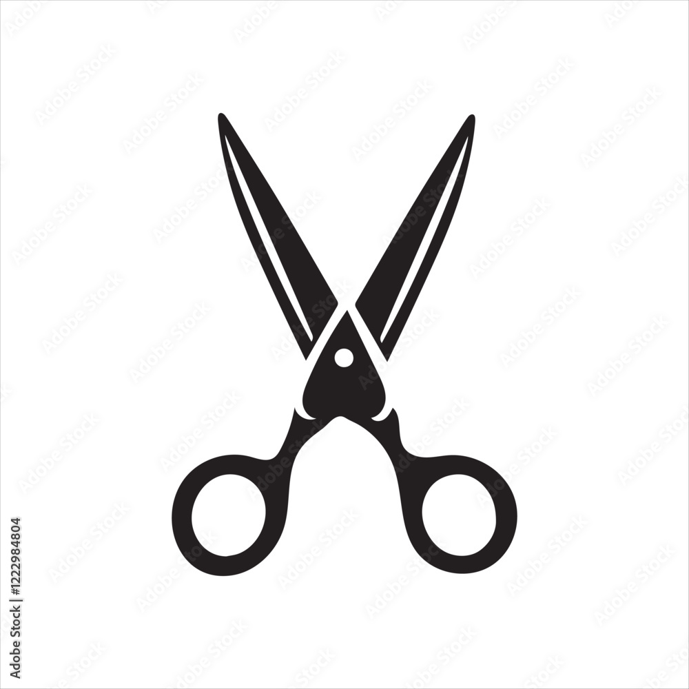 scissors icon isolated on white Background 
