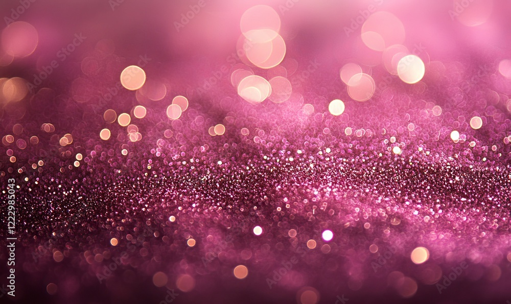 A glamorous pink and golden glitter background with a stunning bokeh effect creates a sense of luxury and sophistication.