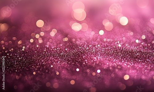 Obraz na płótnie A glamorous pink and golden glitter background with a stunning bokeh effect creates a sense of luxury and sophistication. w salonie