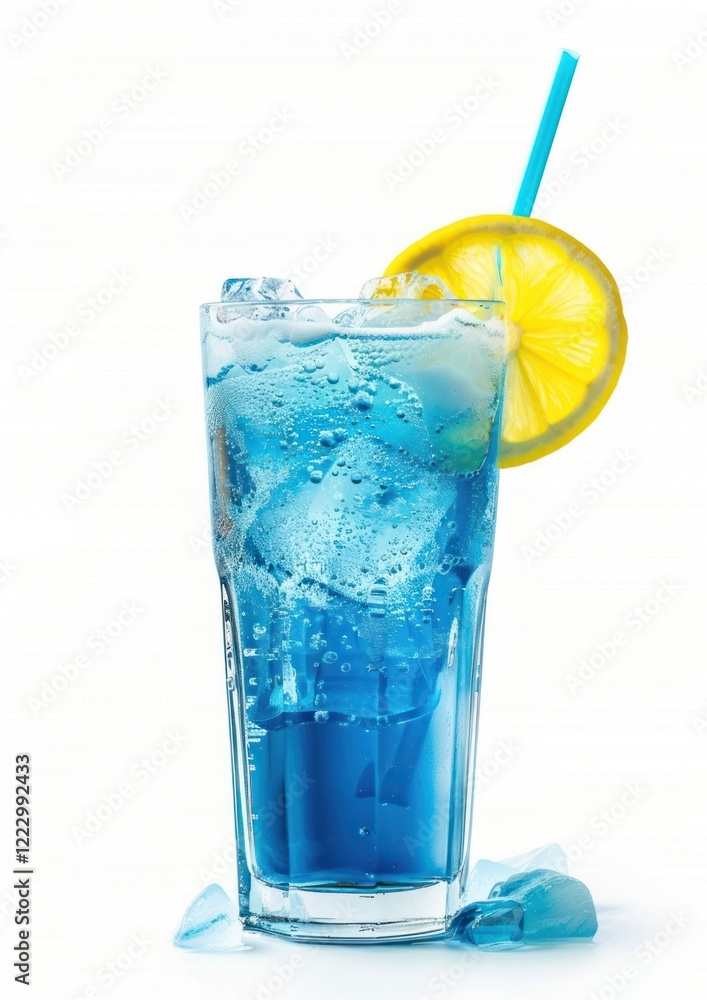 Refreshing blue lemon soda drink Refreshing blue lemon soda drink