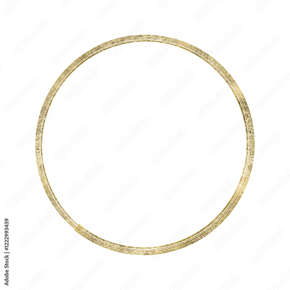 Golden round frame, wreath, handmade graphic digital illustration isolated on a white background. Golden round frame, wreath, handmade graphic digital illustration isolated on a white background.