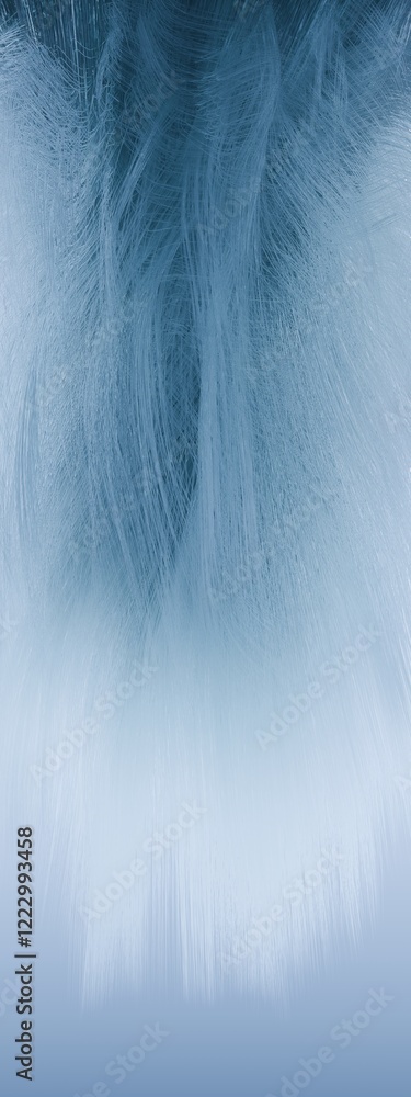 3d rendered steel blue hair on high key background with back lighting 3d rendered steel blue hair on high key background with back lighting