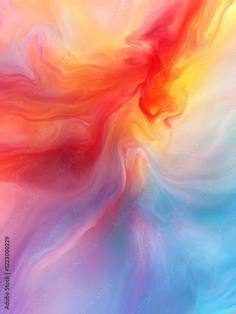 Abstract vibrant color swirl evoking energy creativity Abstract vibrant color swirl evoking energy creativity