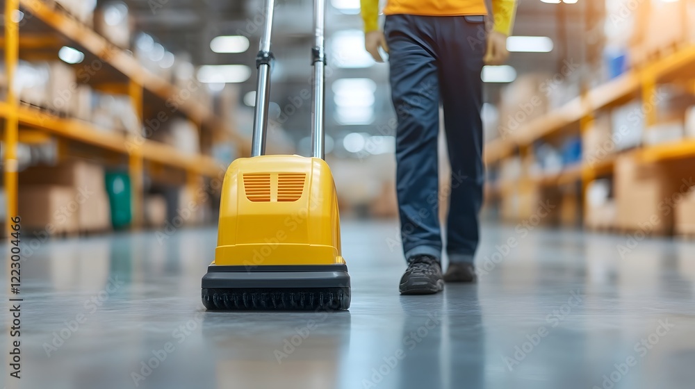 Obraz premium Portable Industrial Vacuum Cleaner for Efficient On-Demand Cleaning in Modern Factories and