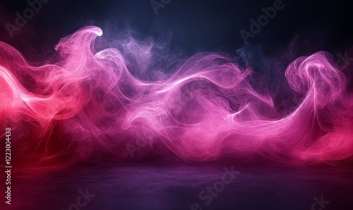 Obraz na płótnie A captivating mix of pink and purple haze, with a soft spotlight casting an enchanting glow in the dark. w salonie