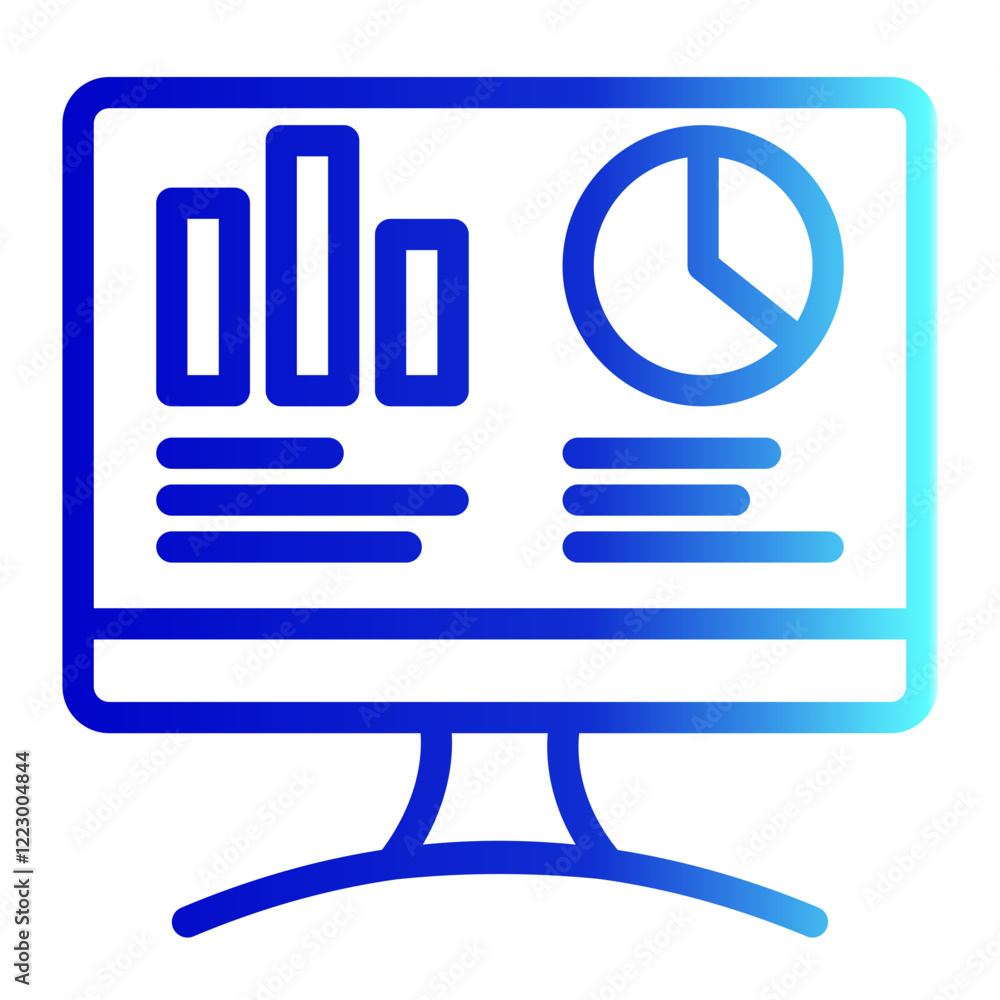 Data Science Icon with Trendy Line Gradient Style Data Science Icon with Trendy Line Gradient Style