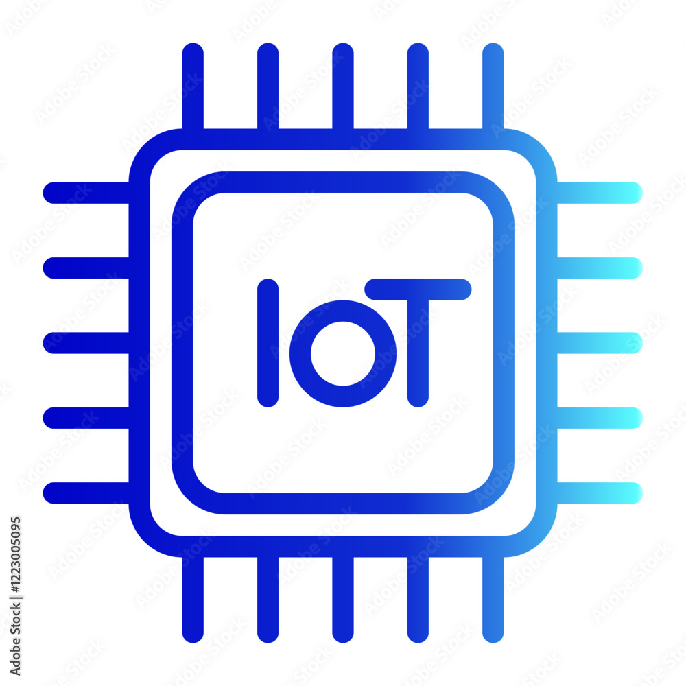 internet of things Icon with Trendy Line Gradient Style internet of things Icon with Trendy Line Gradient Style