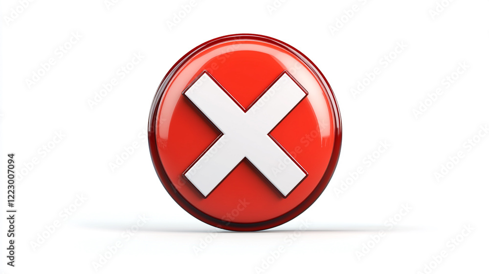 X mark icon inside a red circle X mark icon inside a red circle
