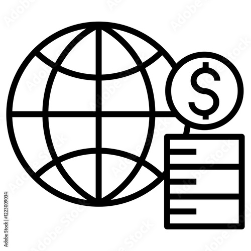 global economics vector icon