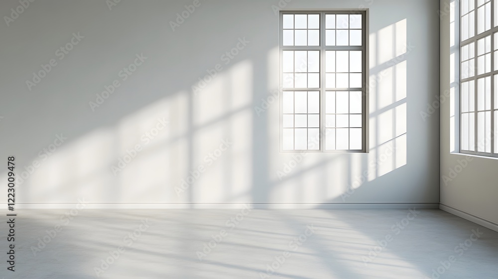 Obraz premium Bright and Airy Room with Efficient Energy Concept in 3D