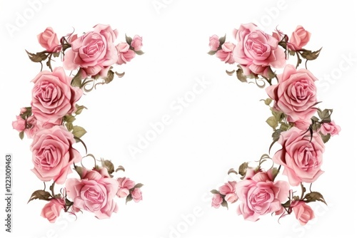 Rose pattern flower plant.