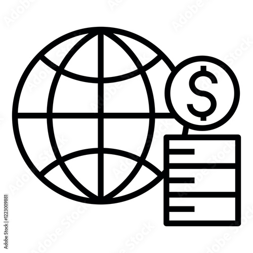 global economics vector icon