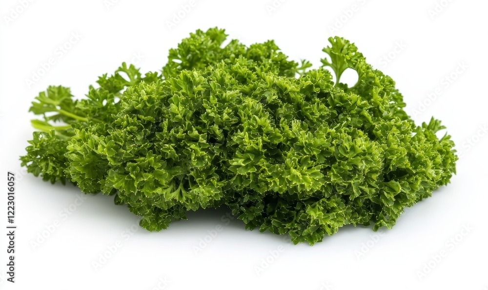 Fresh Bunch of Green Parsley Isolated on White Background - Healthy Herb Culinary Ingredient, Generative AI Fresh Bunch of Green Parsley Isolated on White Background - Healthy Herb Culinary Ingredient, Generative AI