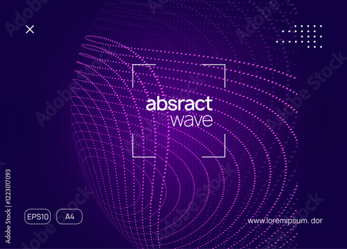 Dance Flyer. Trance Invite. Pink Dj Banner. Nightclub Audio Invitation. Night Club Event. Music Concert Element. Violet Sound Design. Green Dance Flyer