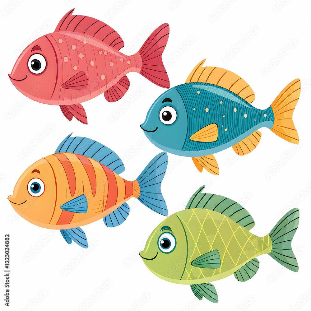 Fototapeta premium colorful fish clipart images