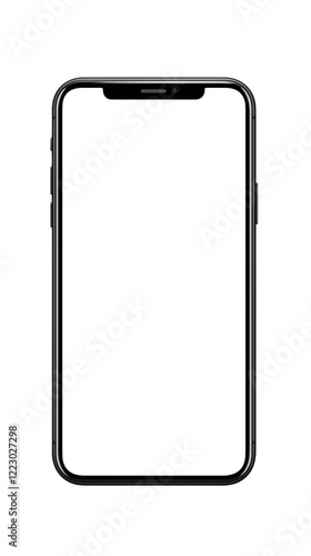 A Blank Screen Of A Cell Phone A Cell Phone Mockup Isolated On A Transparent Background Generative Ai