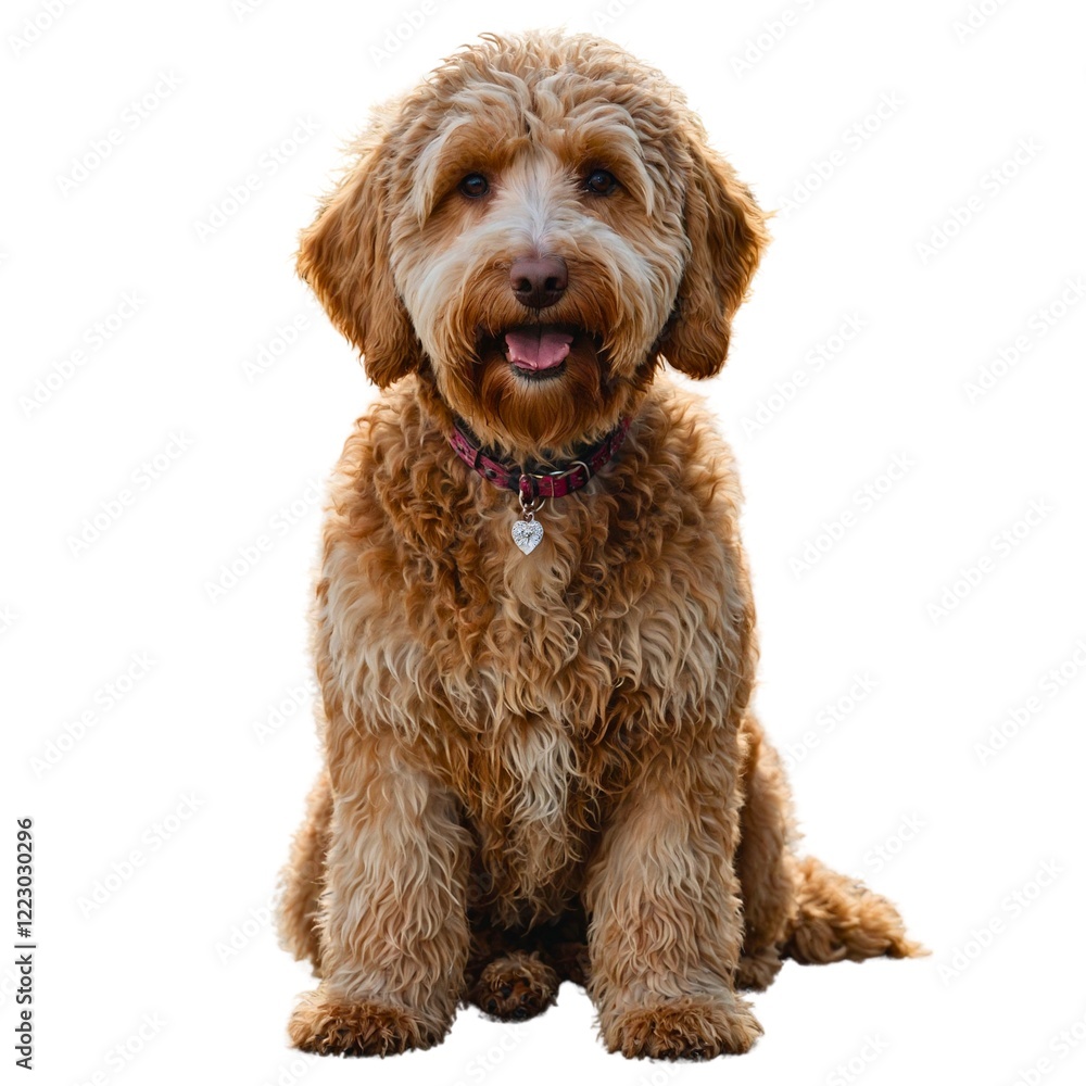 golden doodle dog isolated on transparent background Generative Ai. Golden Labradoodle dog isolated on white background.
golden doodle dog isolated on transparent background Generative Ai. Golden Labradoodle dog isolated on white background.