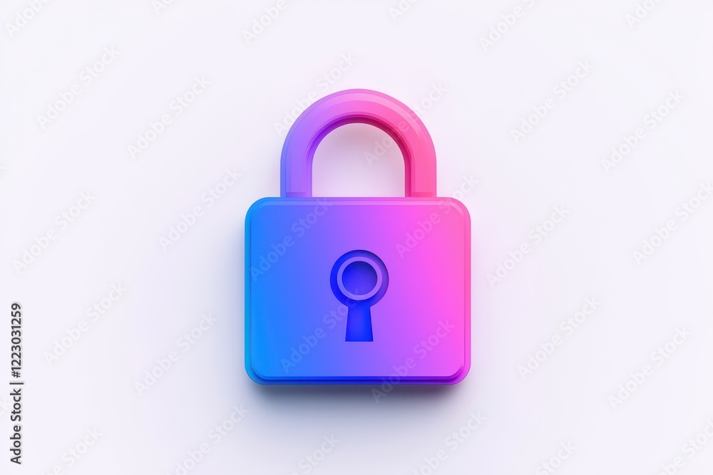 firewall with digital lock, privacy protection concept, modern flat style, blue highlights, isolated on white background , closes up firewall with digital lock, privacy protection concept, modern flat style, blue highlights, isolated on white background , closes up