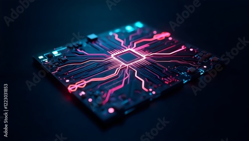 Circuit Board Electronic Microchip Integrated Technology Components System